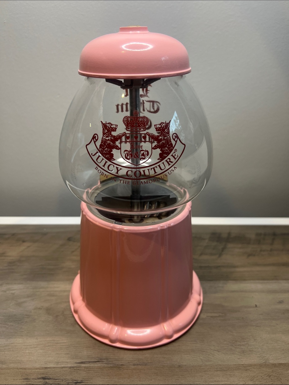 💕 Vintage Juicy Couture💕 Y2K Pink Let Them Eat Couture Gumball Machine 11" - Picture 3 of 3